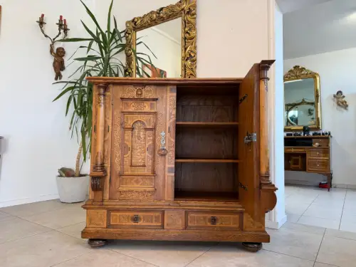 Spätrenaissance Anrichte Eichenholz Original Rarität Antiquität G2189