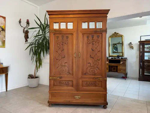 Sale Originaler Jugendstil Kleiderschrank Kasten Antiquität G2196