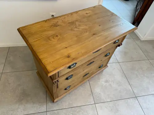 Restaurierte Gründerzeit 3 Laden  Kommode Weichholz Antik  G2205