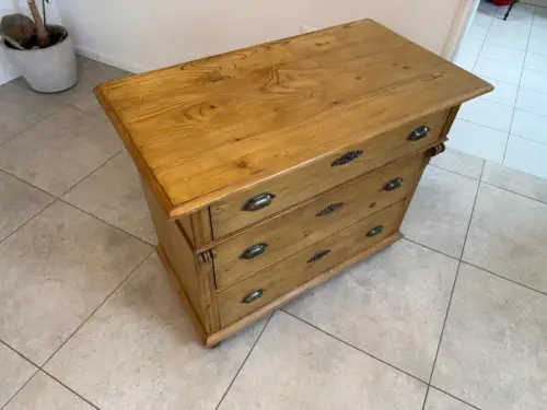 Restaurierte Gründerzeit 3 Laden  Kommode Weichholz Antik  G2205