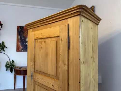 Restaurierter Biedermeier Bauernschrank Naturholzschrank G2207