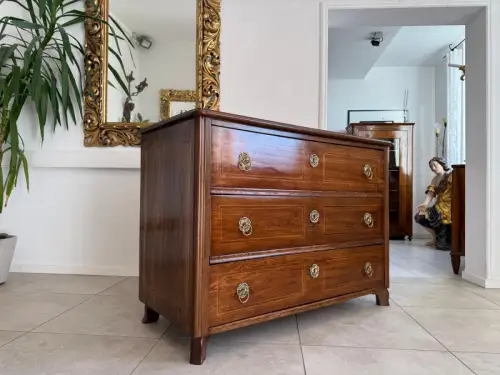 Restaurierte Biedermeier Kommode 3 Ladenkommode Nussholz Antiquität G2213