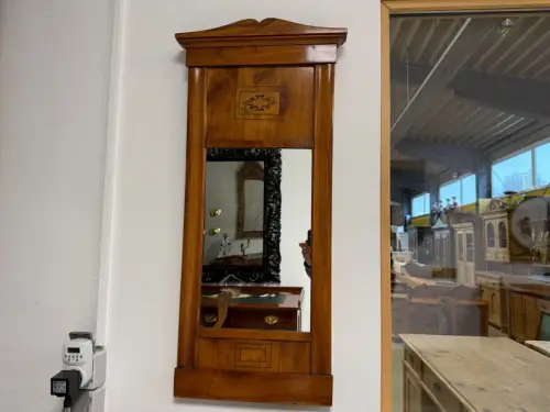 Intarsierter Kirschholz Spiegel Biedermeier Spiegel G2229