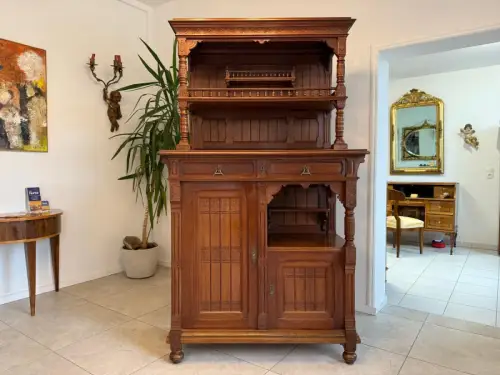 Originale Gründerzeit Anrichte Schrank Vertiko Schrank RegalG2234