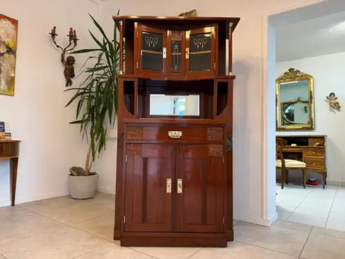 Restauriertes Jugendstil Aufsatzbuffet Bücherschrank G2243