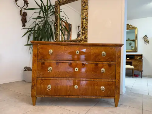Restaurierte Biedermeier Kommode Ladenkommode Nussholz Antiquität G2242