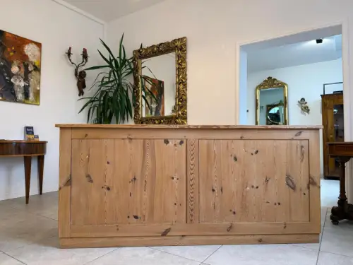 Urige bäuerliche Bar Altholz Vintage Verkaufstheke Schneidertisch G2256