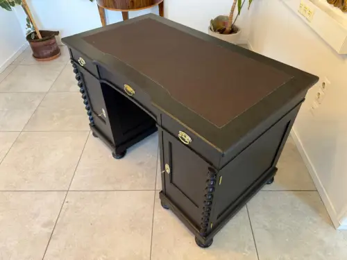 Restaurierter Jugendstil Schreibtisch Sekretär Freisteher Originalstück G2275