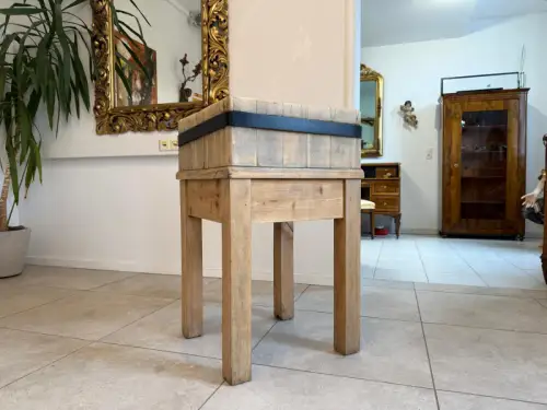 Ländlicher Bauerntisch Hacktisch Tisch Beistelltisch Antik G2263