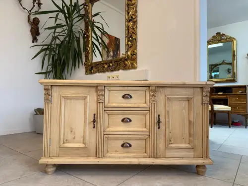 Apothekenschrank 3 Ladenkommode Ladenschrank Weichholz G2306