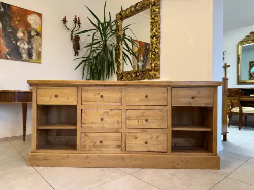 Altholz Ladenkommode Ladenschrank Apothekerschrank Weichholz Antik G2317