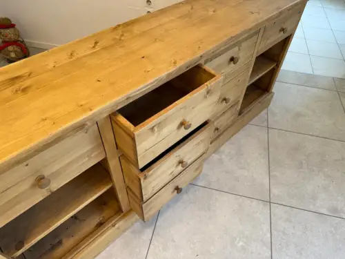 Altholz Ladenkommode Ladenschrank Apothekerschrank Weichholz Antik G2316