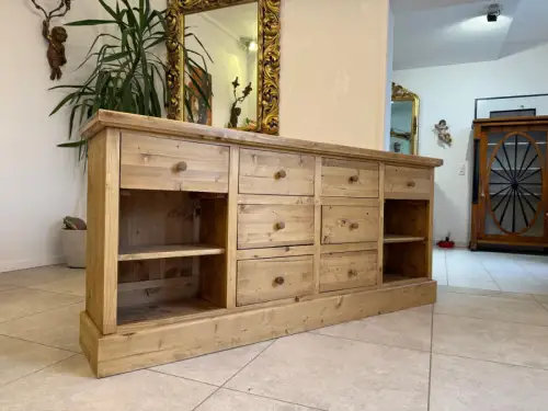 Altholz Ladenkommode Ladenschrank Apothekerschrank Weichholz Antik G2316