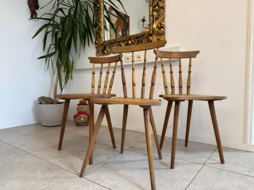 3 alte Bauernsessel Sprossenstühle Stuhl Landhaussessel G2339
