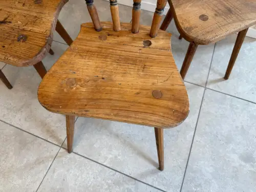 3 alte Bauernsessel Sprossenstühle Stuhl Landhaussessel G2339
