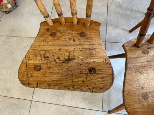 3 alte Bauernsessel Sprossenstühle Stuhl Landhaussessel G2339