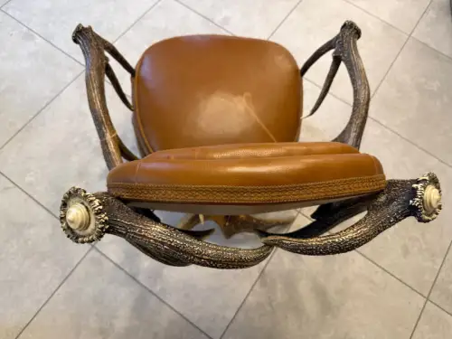 Antiker Jagdsessel geweihstuhl Sessel Traumstuhl G2322