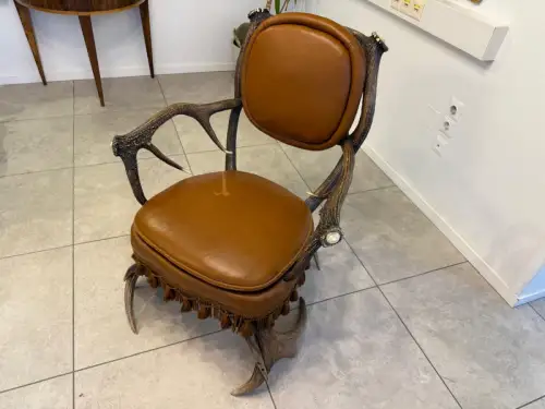 Antiker Jagdsessel geweihstuhl Sessel Traumstuhl G2322