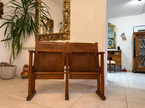 Original Wiener Kinosessel 2er Sitz Klappstuhl Stuhl Nostalgie G2266