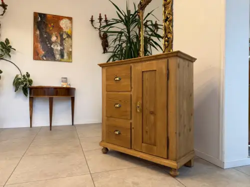 Antiker uriger Brotschrank Almerschrank Alma, Vorratsschrank G2258