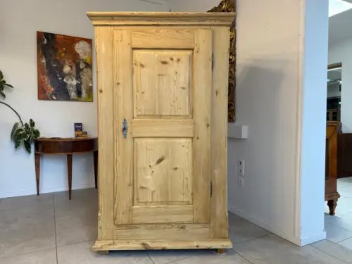 1 türiger Bauernschrank Naturholzschrank Weichholz Antik G2219