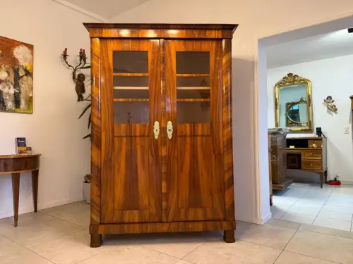 SALE Restaurierte Biedermeier Vitrine Bücherschrank ANTIQUITÄT G2393