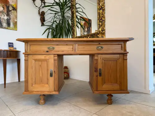 Bäuerlicher Gründerzeit Schreibtisch Sekretär Weichholz G2378