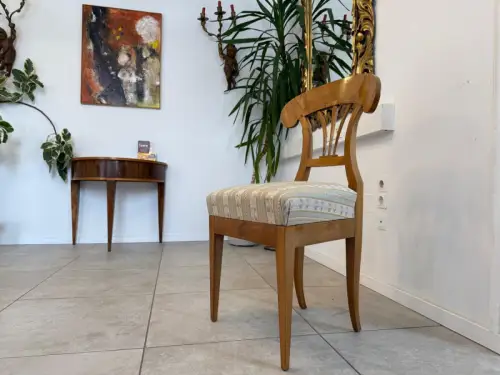 Originaler Biedermeier Sessel Nussholz Schaufelsessel D1005