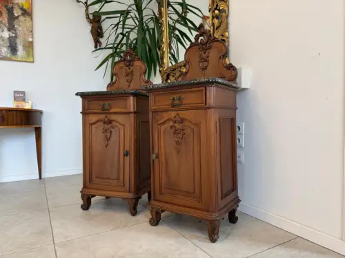 Originales Pärchen Gründerzeit Historismus Nachtkasterl Pfeiferlbarock  Antiquit