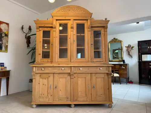 Gründerzeit Naturholschrank Küchenbuffet Küchenschrank Küchenkredenz D1032