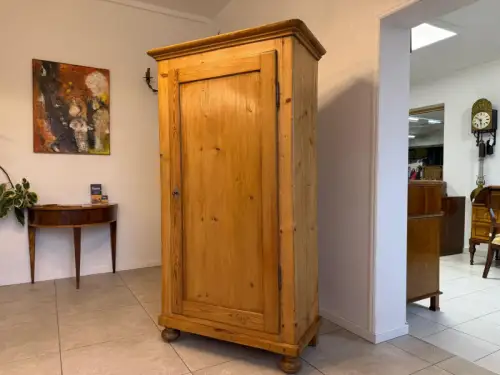 Restaurierter 1 türiger Bauernschrank Biedermeier Naturholzschrank G2255
