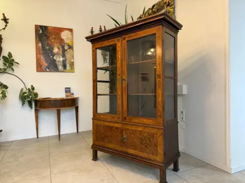 Sale Biedermeier Stilvitrine Bücherschrank Glasschrank Glaskasten D1034