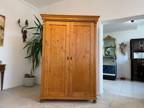 Gründerzeit Bauernschrank Bauernkasten Hallenschrank Weichholz G1046-1