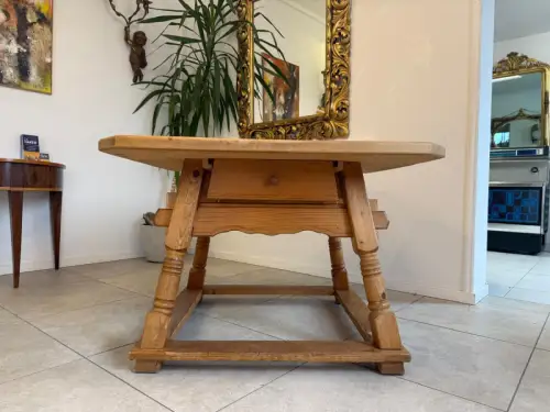 Alter Jogltisch Bauerntisch Antiker Massivholztisch Hüttentisch D1070