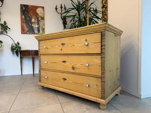 Originale Gründerzeit Kommode Restauriert Fichtenholz Antik D1081