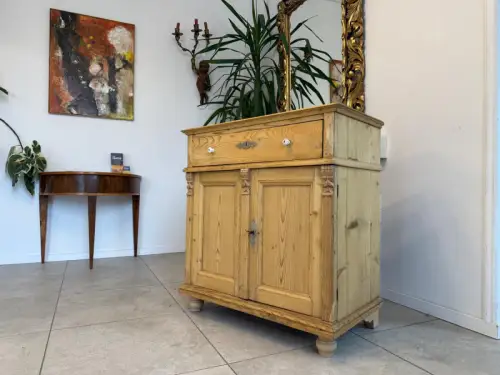 Bäuerliche Anrichte Kommode Laden Kasterl Antik Weichholz G2118 Kopie