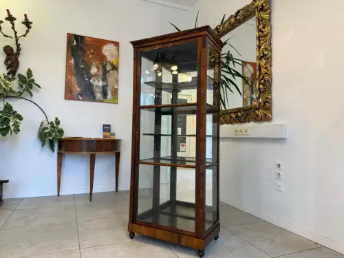 Antiquität Biedermeier Vitrine Bücherschrank Antiquität D1089