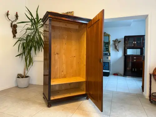 Gründerzeit Kleiderschrank Kasten Nussholz Furniert Antiquität D1090