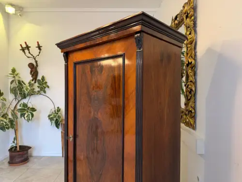 Gründerzeit Kleiderschrank Kasten Nussholz Furniert Antiquität D1090