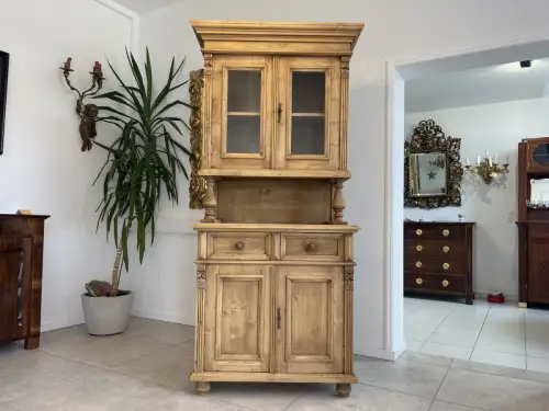 Schmale Gründerzeit Küchenkredenz Bauernschrank G1633