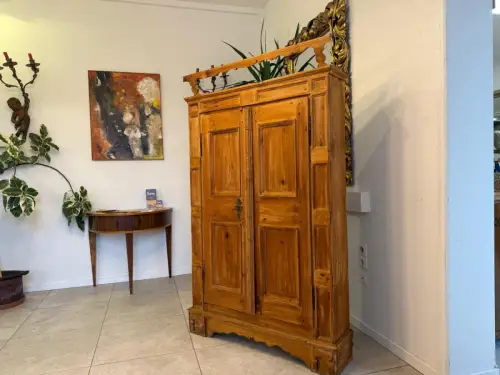 Uriger Brotschrank Almerschrank Vorratsschrank Bauernkasten Antik D1055