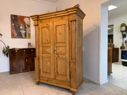 Originaler Bauernschrank Biedermeierschrank Hallenschrank Bauernkasten D1116