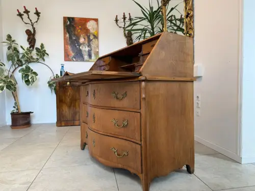 SALE Originaler Schreibsekretär Eichenholz Schreibtisch Klappsekretär D1147