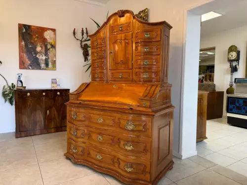 Originale Barocktabernakl Aufsatzkommode Vitrine Antiquität Tabernakl D1144