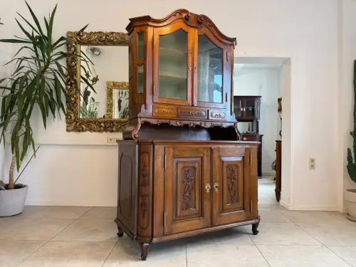 Originaler barocke Aufsatzvitrine Aufsatzkommode Vitrine Antiquität Tabernakl D1