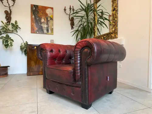Chesterfield Fauteuill Ledersofa Clubfauteuil Clubmöbel Cultmöbel D1140