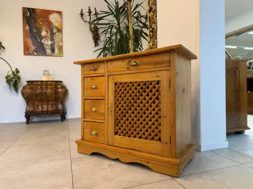 Bäuerlicher uriger Brotschrank Almerschrank Speiskasten Bauernkasten Antik D1156