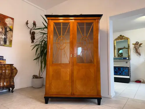 SALE Originale Jugendstil Bücherschrank Kasten Vitrine D1154