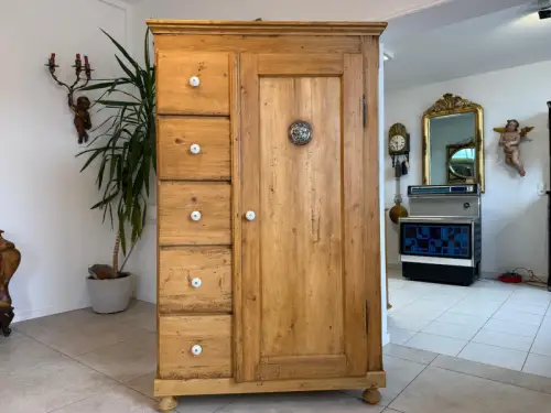 Uriger Biedermeier Brotschrank Almerschrank Speiskasten Bauernkasten D1169