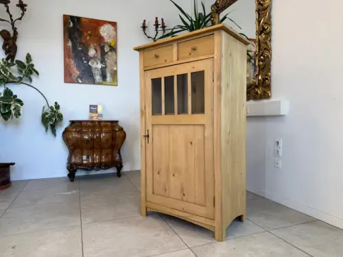 Bäuerliches Vertiko Bücherschrank Halbschrank Bauernschrank Weichholz D1186